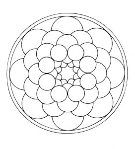 Mandala for kids with circles